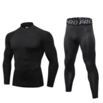 Men Compression Running Set Quick Dry Gym Sport Sweatsuit Man Long Sleeve Jogging Training Suit Fitness Tracksuit Gym Clothing