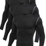 3 Pack Men Compression Running T-shirt Fitness Tight Long Sleeve Sport Shirts Training Jogging Tops Gym Sportswear