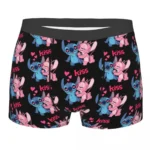 Custom Stitch Lion Cute Boxers Shorts Men's Disney Movie Briefs Underwear Fashion Underpants