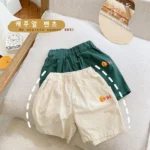 Baby Summer Shorts Classic All-Matching Cotton Thin Pocket Print Toddler Boys Fifth Pants Simple Solid Kids Boys Shorts