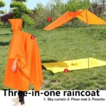 New 3 in 1 Men's Raincoat with Hood Waterproof Rain Resistant Adult Raincoat Waterproof Poncho Adult Big Size Raincoat XYJ03