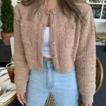 Zoki Sweet Women Vintage Cardigan Sweaters American Casual Long Sleeve O Neck Tops Fall Retro Female Single Breasted Cardigan