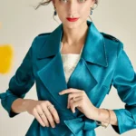 Women Trench Coat New Spring Autumn Turn Down Collar Double Breasted Mid-Length Windbreaker Female Fashion Overcoat