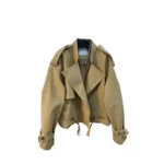 Workwear Short Style Little Fellow Loose Coat Female 2024 Autumn and Winter New Style Fallow All-match Advanced Trench Coat