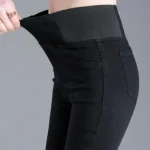 Oversize 26-38 Black Skinny Pencil Jeans Women High Waist Slim Denim Pants Stretch Leggings Vaqueros Casual Pantalones Jean 2024