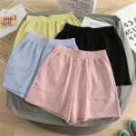 Women's Y2K Summer High Waist Shorts Loose Pocket Sport Bottoms Fashion Casual Bright Color Short Pants Girls Homewear Freeship