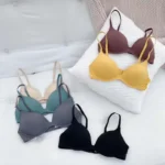 Bras for Women Seamless Backless Underwear Sexy Lingerie 3/4 Cup Bralette Top Wireless Brassiere Intimates Japanese Simple Bra