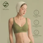 SUJIIN Plus Size Bras for Women Comfortable Wireless Push Up Full-Coverage Soft Support Bra for Large Breasts Bralettes MX219