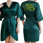 Quinceanera Sweet 15th Birthday Party bathrobe Floral Girl Fifteen Years Old robe Quinceañera Princess nightgown