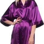 Pajamas women summer European and American ladies lace-up bathrobe sexy morning gown home dress can wear ice silk robe