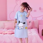 Girls' Summer Modal Short Sleeves Pajamas for Children Sleeping Sleepwear Children Robe Children's Clothing Mother Kids