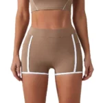 2025 New Women's Yoga Shorts Pocket Nude Feel High Waist Tight Sports Pants Running Fitness Outer Shorts