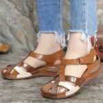 Women's Sandals Soft Wedge Heels Sandals 2025 Summer Shoes Woman Low Platform Sandalias De Mujer Mix Color Summer Sandals Female