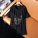 Women Casual Cat Print T-Shirt Summer Loose Short Sleeve Round Neck Graphic Tee Hot Diamond Fashion Top