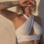 Women Strappy Cross Over Front Cut Out Halter Neck Sleeveless Backless Wrap Crop Top Bandage Vest Summer Sexy Tops Woman Clothes