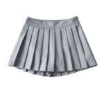 Cute Women Mini Pleated Skirts Pink Summer High Waisted Tennis Skirt White School A-Line Skater Skirts with Lining Shorts