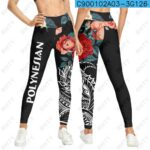 Women’s Flower Tahiti High-Waist Sport Leggings – 3D Yoga & Gym Pants