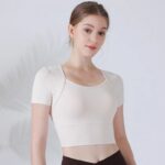 Women Padded Sports Bra Tank Top Backless Gym Workout Yoga Shirt