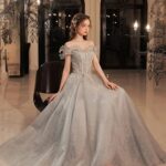 Custom Sequin A Line Evening Gown Strapless Backless Dress